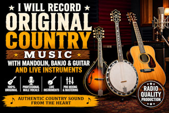 record  quality mandolin, guitar or banjo for your music