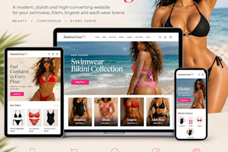 design swimware website redesign adult ware bikini  lingerie swimsuit website