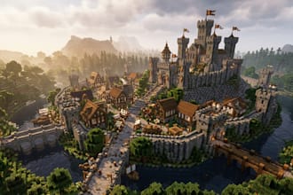 custom minecraft builds map houses castles cities server spawns