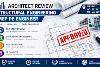 architect review,structural engineering,mep pe engineer in nc,tx,il,ga,oh,VA,ny