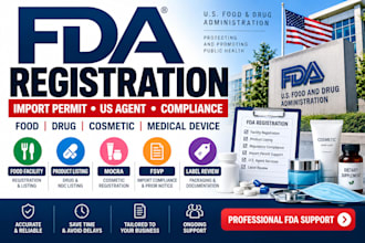fda registration, fda label review, import permit for food, drug cosmetics