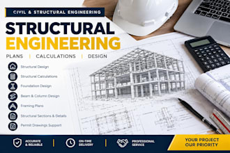 civil and structural engineer, plans, calculations and design