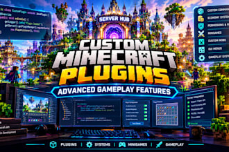 develop custom minecraft plugins, mods, systems and advanced gameplay features