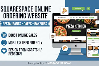 design online ordering website for your restaurant, cafe, bakery on squarespace