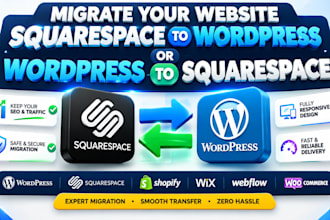 migrate to wordpress to squarespace and squarespace to wordpress migration