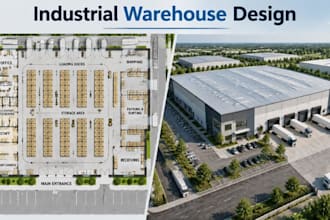 design modern industrial warehouse architecture building construction layout