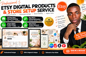 create etsy digital products optimize etsy listing and etsy SEO