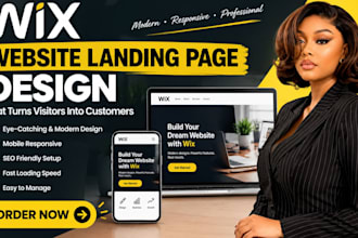 build wix landing page design and redesign wix website