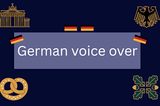 do a professional native german voice over