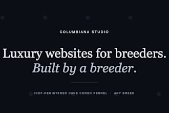 design a premium dog breeder website for your kennel