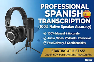 transcribe your spanish audio or video accurately