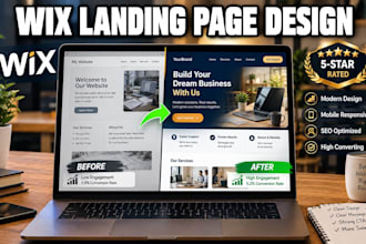 design a high converting wix landing page or sales page