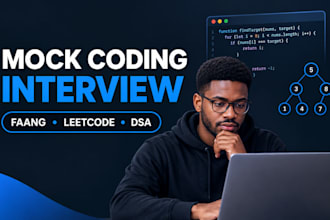 conduct a mock coding interview for faang and software engineering jobs