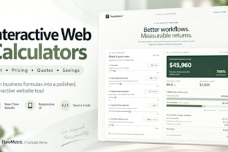 build a custom ROI or pricing calculator for your website