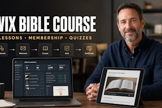 build wix bible course with symphony automation, online programs membership site