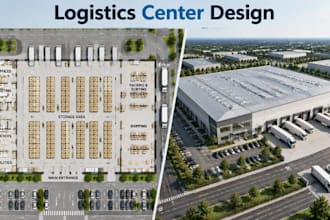 design logistics center architecture layout distribution facility planning draws