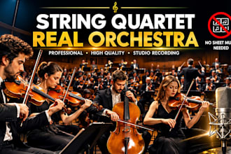 record a professional string quartet and real orchestra for your music