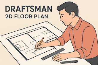 be your architect, draftsman for house plans, autocad 2d floor plan