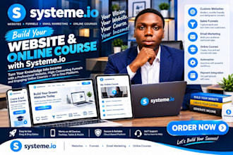build systeme io sales funnel, systeme io website, systeme io landing page