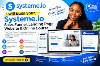 build systeme io sales funnel, systeme io website, systeme io landing page