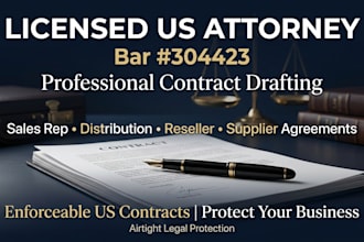 draft a professional US sales representative agreement with commission terms