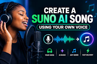 create a suno ai song using your own voice