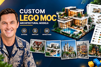 design custom lego moc architectural models with 3d instructions