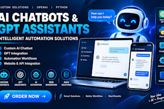 build custom ai chatbots, gpt assistants and intelligent automation solutions