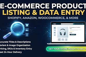 do product listing data entry for shopify amazon woocommerce