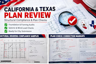 review structural drawings and check compliance for texas