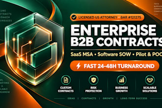 draft enterprise vendor agreement and sla for procurement