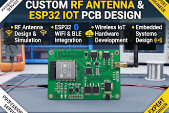 design rf antenna pcb, esp32 wifi ble and wireless iot hardware