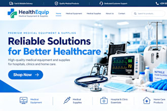 design medical equipment shopify store medical supplies pharmacy website