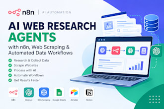 build ai web research agents with n8n, web scraping and automated data workflows