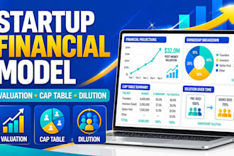 build a startup financial model, valuation, cap table, and dilution analysis