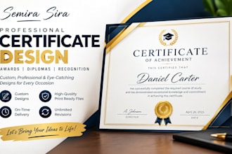 design professional certificates, awards and diplomas