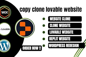copy clone convert lovable website replit durable website to wix wordpress