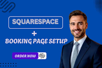 build squarespace website and square website booking