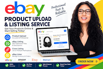 do ebay listing, ebay seo listing, ebay product listing cross listing