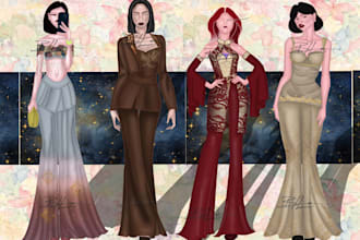 draw fashion illustration,full collection