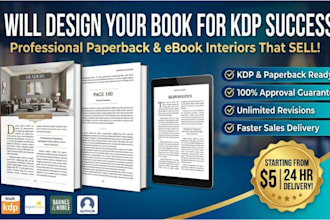 do KDP paperback formatting and ebook formatting for amazon