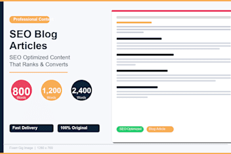 write SEO optimized blog articles of 1200 words