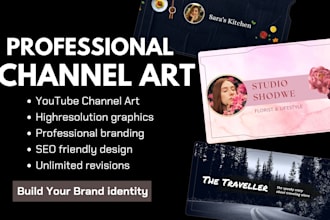 design a professional youtube banner and channel art