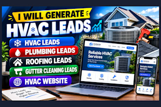 generate hvac leads plumbing roofing gutter cleaning leads and hvac website