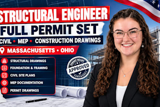 structural engineer full permit set civil engineer mep massachusetts ohio permit