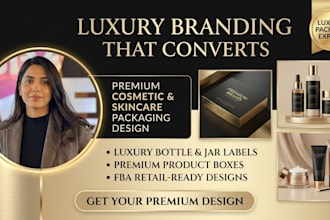 design cosmetic packaging design, skincare and beauty label design, luxury box