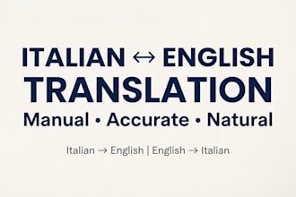 manually translate italian to english or english to italian