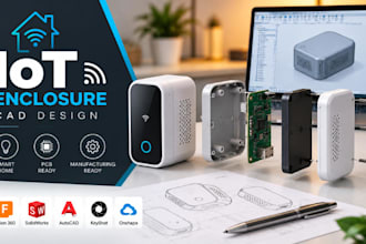 do iot enclosure cad design, smart home device housing, 3d product modeling