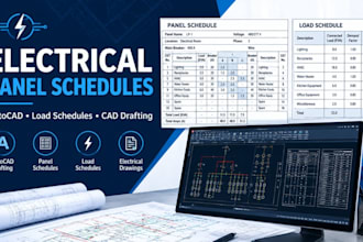 create electrical panel schedules and load schedules in autocad USA