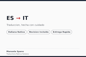 translate spanish to italian accurately and naturally